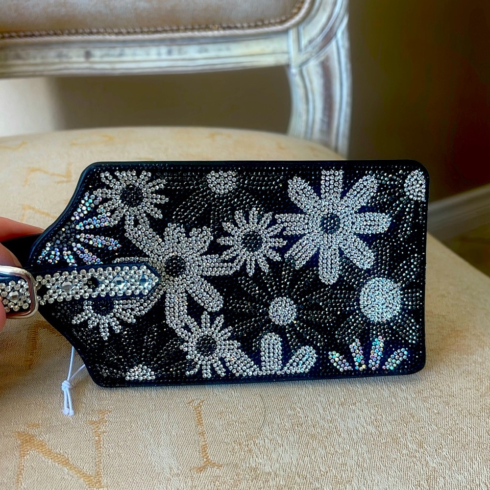 Jacqueline Kent NWT Black and Silver Bling Travel Bag